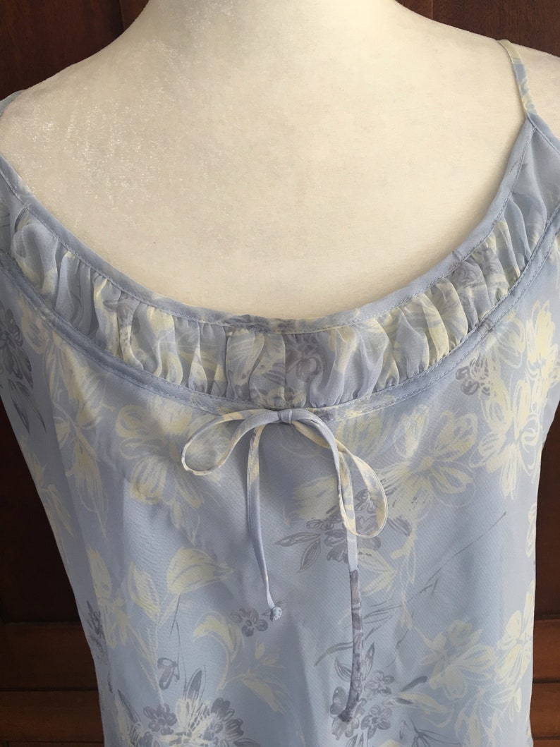 1X Chemise Halston Blue Plus Size
