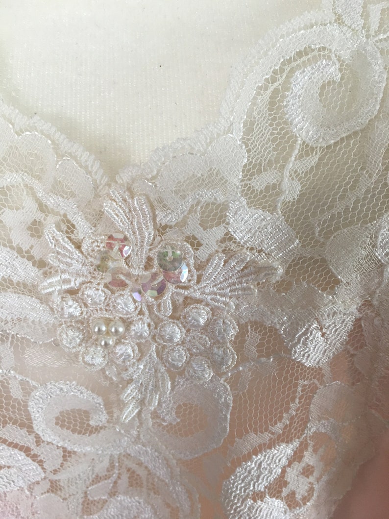1X Delicates Made in USA Nightgown Pink Lace