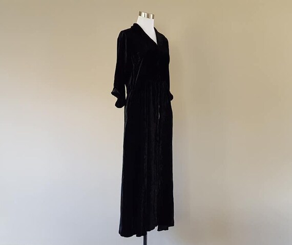 Dress Small Flobert Black Velvet Three Quarter Sle