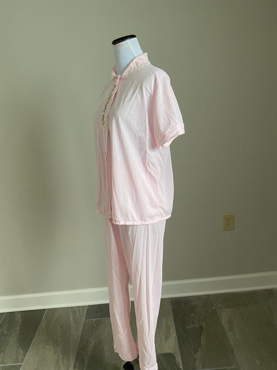 Medium Nylon Sears Pajamas Pink Size 36 Top mh - image 3
