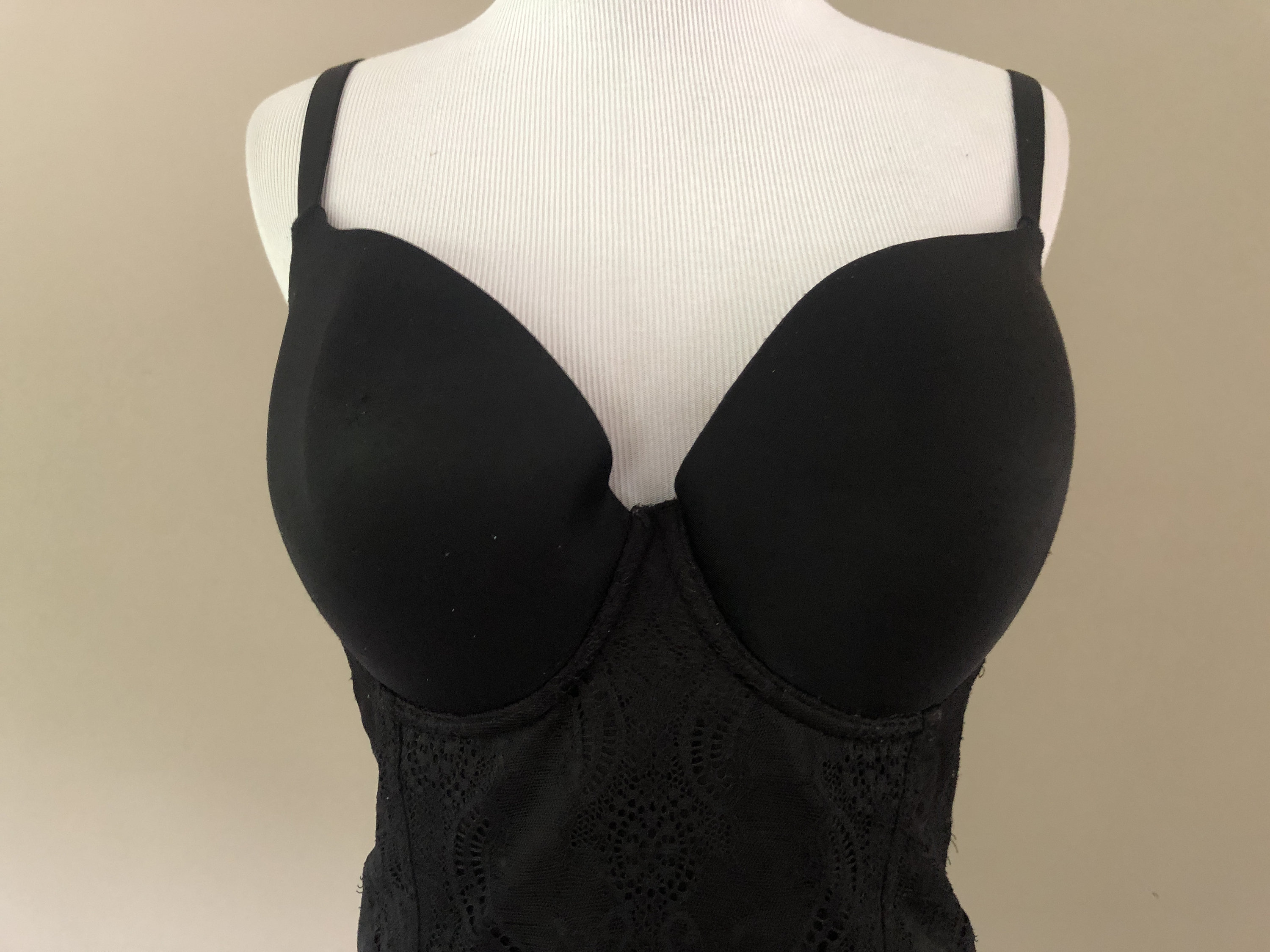 Shapewear 38C Flexees Maidenform Black Slip Underbra Nylon Etsy
