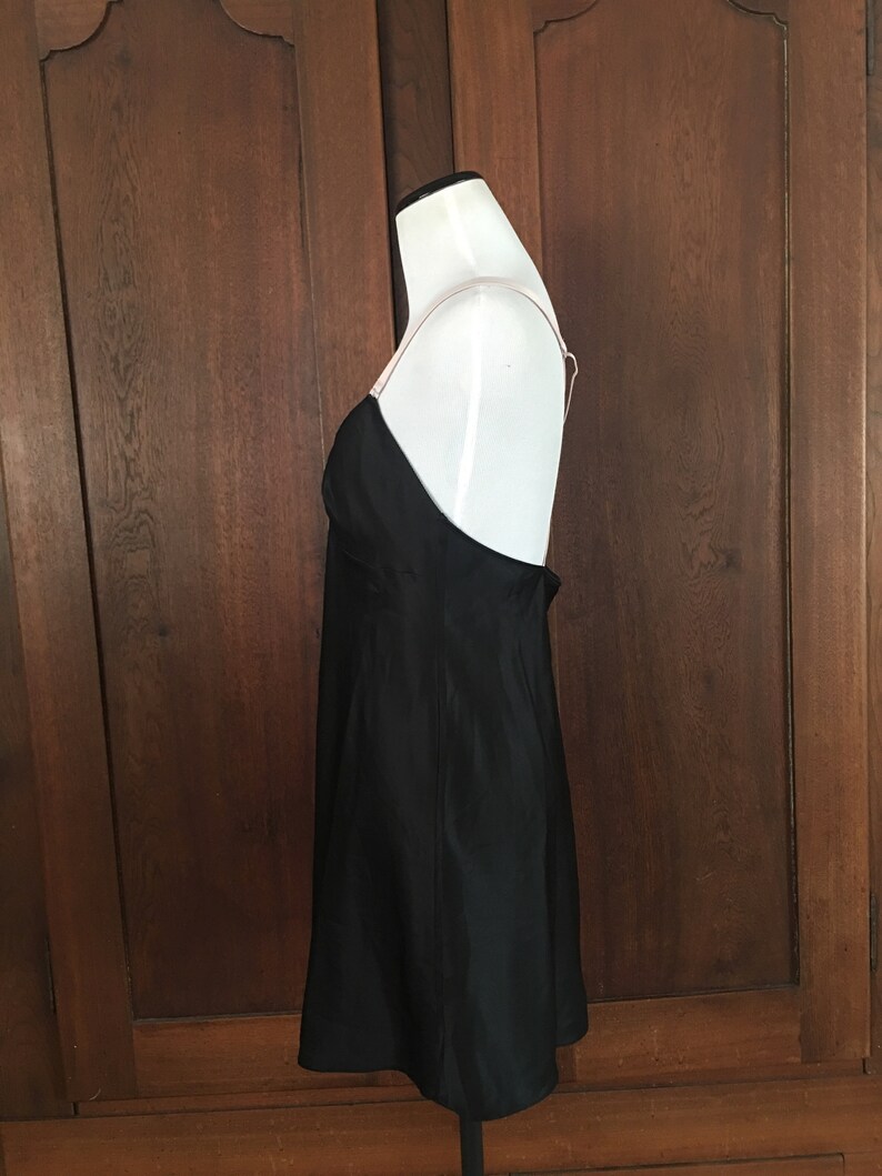 Chemise from Victoria/'s Secret Small Petite black with pink straps