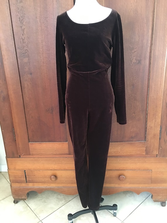 Jumpsuit Andrea Jovine Velvet Small Brown...