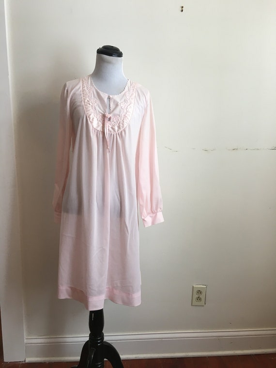 Nightgown Pink Vintage Gaymode Pennys Floral  196… - image 1