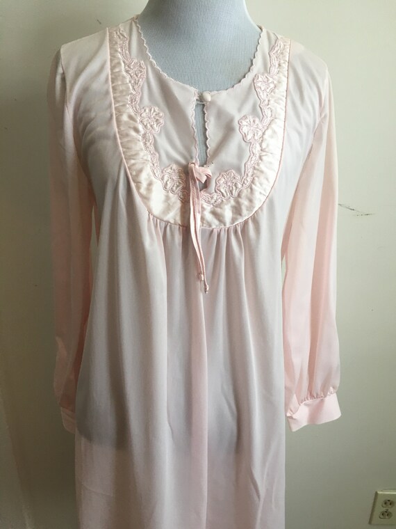 Nightgown Pink Vintage Gaymode Pennys Floral  196… - image 3