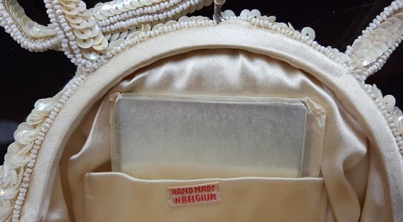 Evening Bag Purse Hand Made In Belgium Round Bead… - image 4