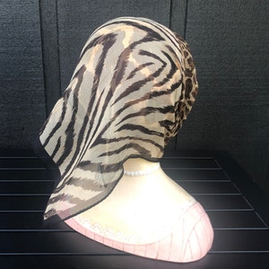 Casual Corner Animal Leopard Print Small Square SILK Scarf Vintage Accessory