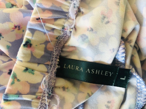 Shorts Large Laura Ashley Blue Floral Sleep Pants… - image 5