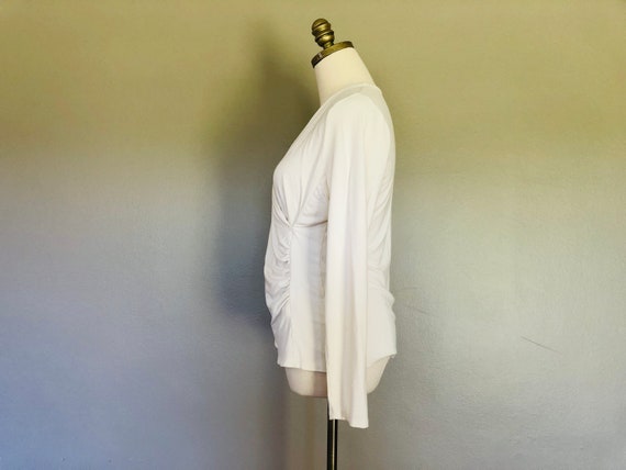 White Talbots Large Petite V Neck Pullover Vintag… - image 5