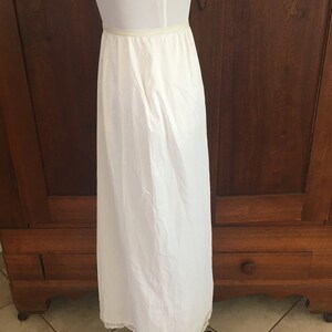 Vintage Medium 38 Inch Long White Half Slip Shadowline Nylon Antron III... image 3