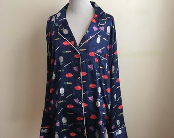 Camisón vintage de satén sedoso de Victoria's Secret, tamaño mediano. .