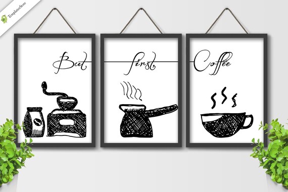 Kitchen decor Printable Wall art Set of 3 8x10 Prints | Etsy