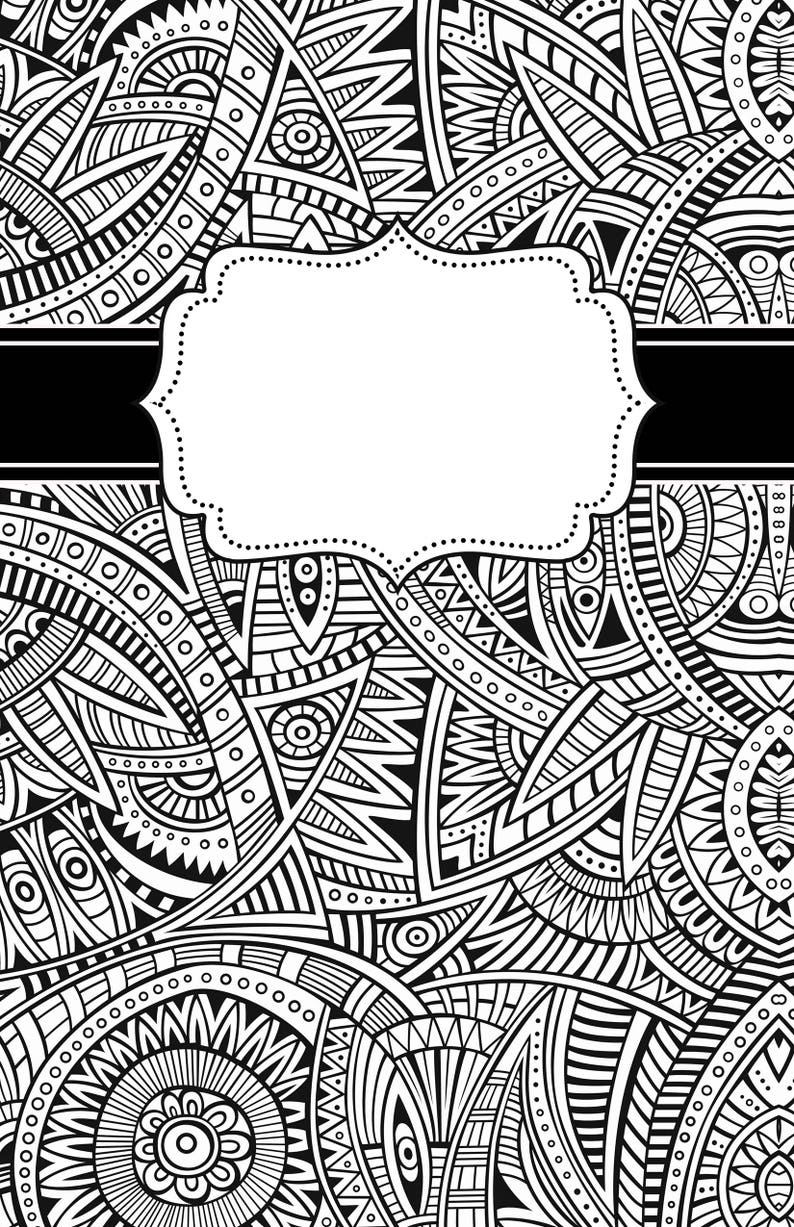 Binder Covers Coloring Pages Set of 8 Printable PDF Coloring | Etsy