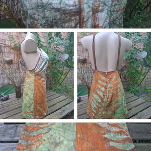 Ecoprint combined with BATIK summer dress backless