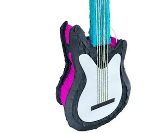 Guitar music Pinata 28" tall. (stick & balloons not included) Party Decorations and Supplies
