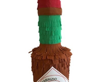 Hot Sauce bottle Pinata customized. Party Decorations.