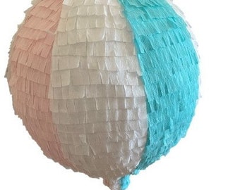 Gender Reveal Hot Air Balloon Pinata. 2 colours. Party Decoration Supplies. (stick not included)