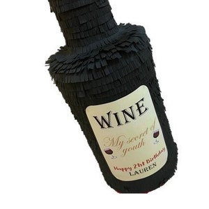 Wine Piñata 3D 28in tall. Custom. Party Decorations