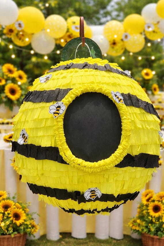 Beehive Piñata, Honeycomb Piñata, Bee Party Decor, Bumblebee Birthday, Baby Shower Decor, Winnie Theme Party (Piñata Only)
