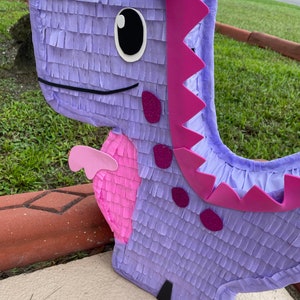 Purple Dinosaur Pinata 20. Girl Party Decorations Supplies image 5