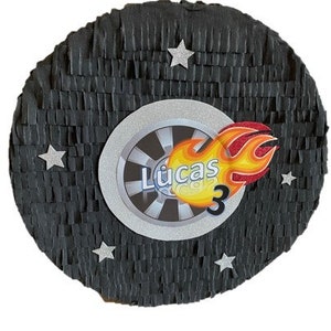 Wheels Pull Pinata. Hot & flame tire. Race Party Decoration Supplies