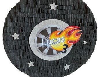 Wheels tire Pinata. Hot & flame tire. Race Party Decoration Supplies