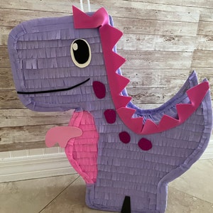 Purple Dinosaur Pinata 20. Girl Party Decorations Supplies image 3
