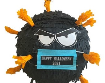 Black Halloween Virus pinata!!! Custom label. Halloween Party decorations supplies