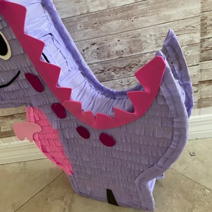 Purple Dinosaur Pinata 20. Girl Party Decorations Supplies image 7