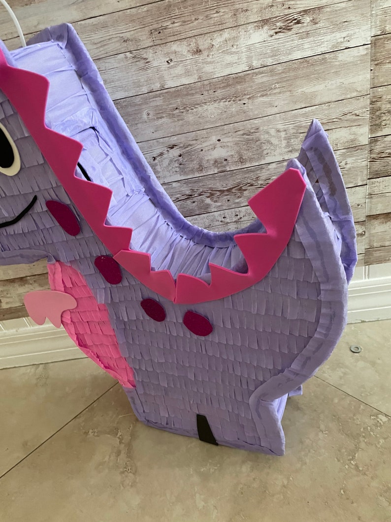 Purple Dinosaur Pinata 20. Girl Party Decorations Supplies image 7