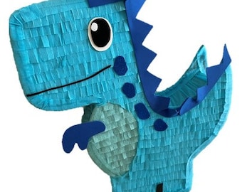 Blue Dinosaur Pinata. Boy 20". Party Decorations Supplies (stick not included)