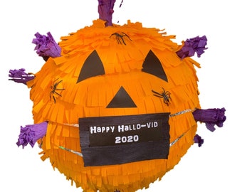 Halloween Pumpkin Pinata. Virus Pinata!!! Halloween Party decorations. Halloween decor. (stick not included)