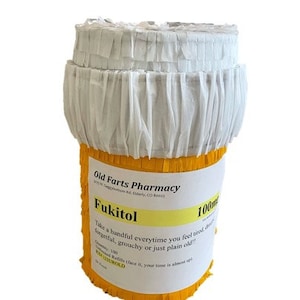 Prescription bottle pinata. Party Decorations supplies. (stick not included)