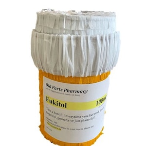 Prescription bottle pinata. Party Decorations supplies. stick not included image 1