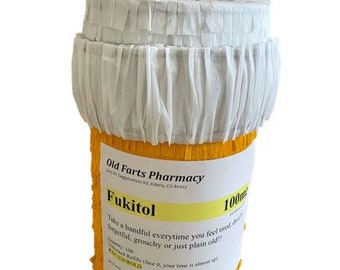 Prescription bottle pinata. Party Decorations supplies. (stick not included)