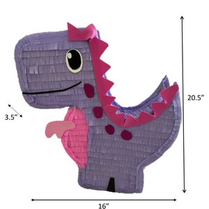 Purple Dinosaur Pinata 20. Girl Party Decorations Supplies image 2