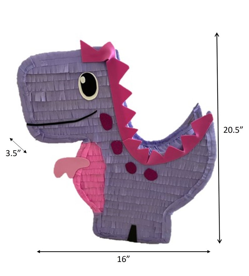 Purple Dinosaur Pinata 20. Girl Party Decorations Supplies image 2