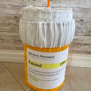 Prescription bottle pinata. Party Decorations supplies. stick not included image 3