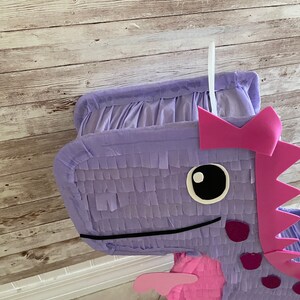 Purple Dinosaur Pinata 20. Girl Party Decorations Supplies image 8