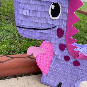 Purple Dinosaur Pinata 20. Girl Party Decorations Supplies image 9