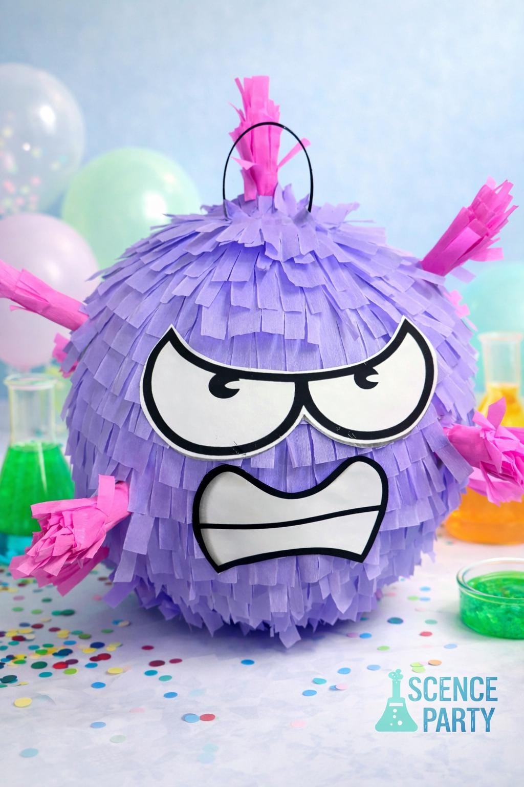 Custom Pinata Science Funny Germ Piñata – Science Party Decor, Virus Birthday, Kids Funny ...