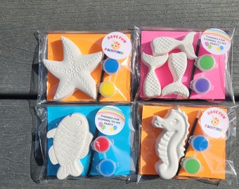 Kids Plaster Paint Set, Kids Paint Kit, Birthday Party Crafts, Party Favors For Kids, Ocean Plaster Paint Kits, Classroom Gifts For Kids