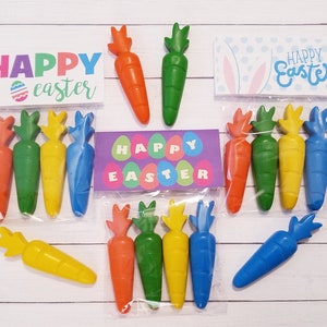 Carrot Crayons, Kids Easter Crayons, Easter Bunny, Kids Easter Gifts, Kids Party Favors,  Kids Easter Party, Easter Treat Bag,Easter Baskets