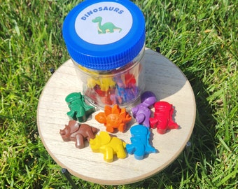 Dinosaur Crayons,Dino Crayons,Dinosaur Birthday Party,Dino Party,Easter Basket,Preschool Graduation,Birthday Party Favors, custom crayons