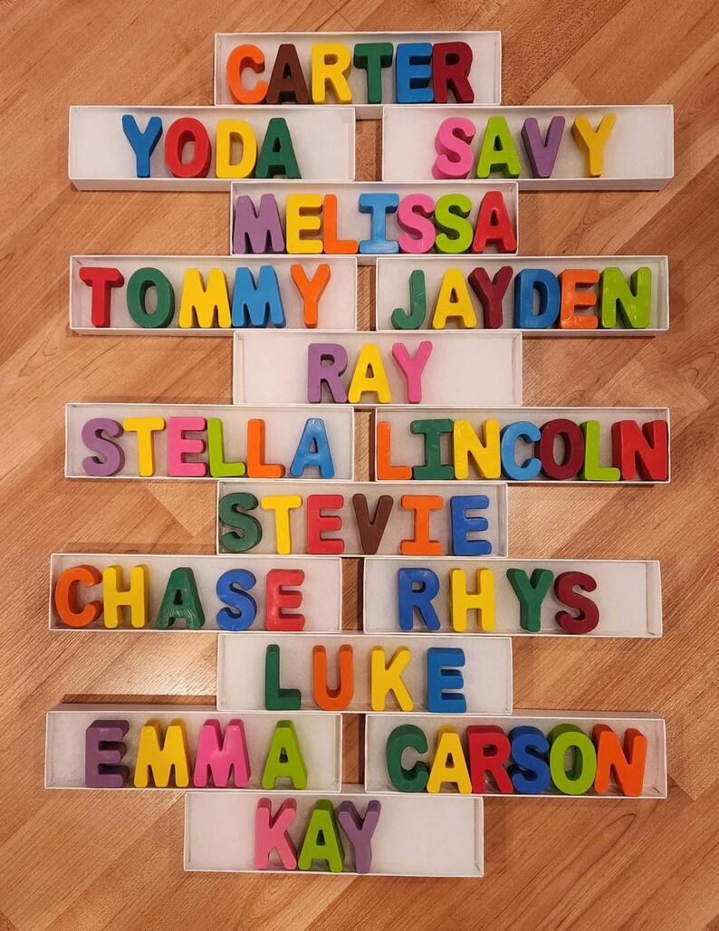 Crayon Names for Kids Crayon Letters Birthday Gifts for Etsy
