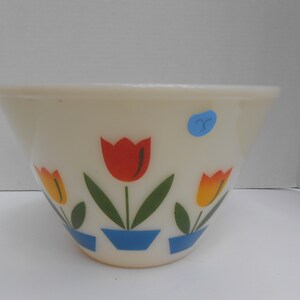 FIRE KING Tulip 4 Quart Splash Proof Bowl 9 1/2 « Ancre Hocking Fire King Glass Mid Century Mélange Nesting Bowl