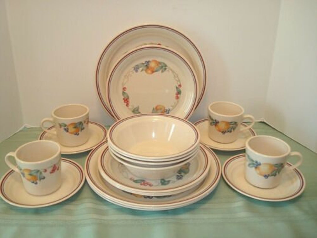 20 Pc CORELLE Abundance Fruit Dinnerware Dinner Salad/luncheon Plate