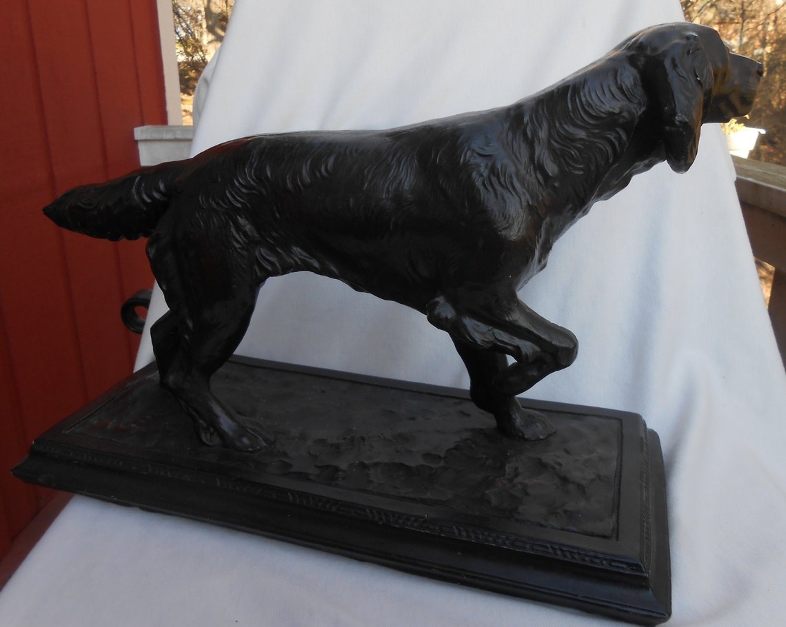Antique Pointer Dog Setter statue sculpture Bird hunting door Etsy