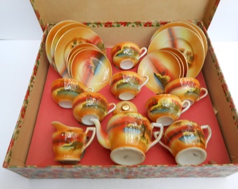 わん茶ちゃん 箱 Vintage Noritake China Azalea #13222 Tea Set(service for 12) I Set