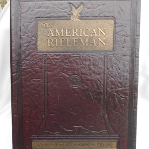 VINTAGE NRA National Rifleman revistas 1949 12 números aglutinante de cuero raro